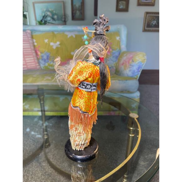 Vintage Silk Japanese Geisha Figurine Kimono Doll - Picture 12 of 15